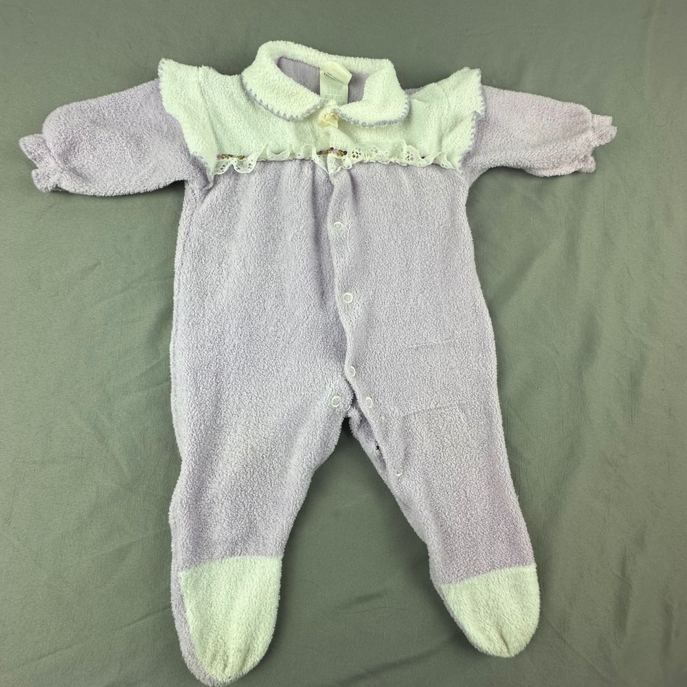 Vintage‎ Trimfit Baby Sleeper 6–12M Terry Cloth Footed Pajamas USA